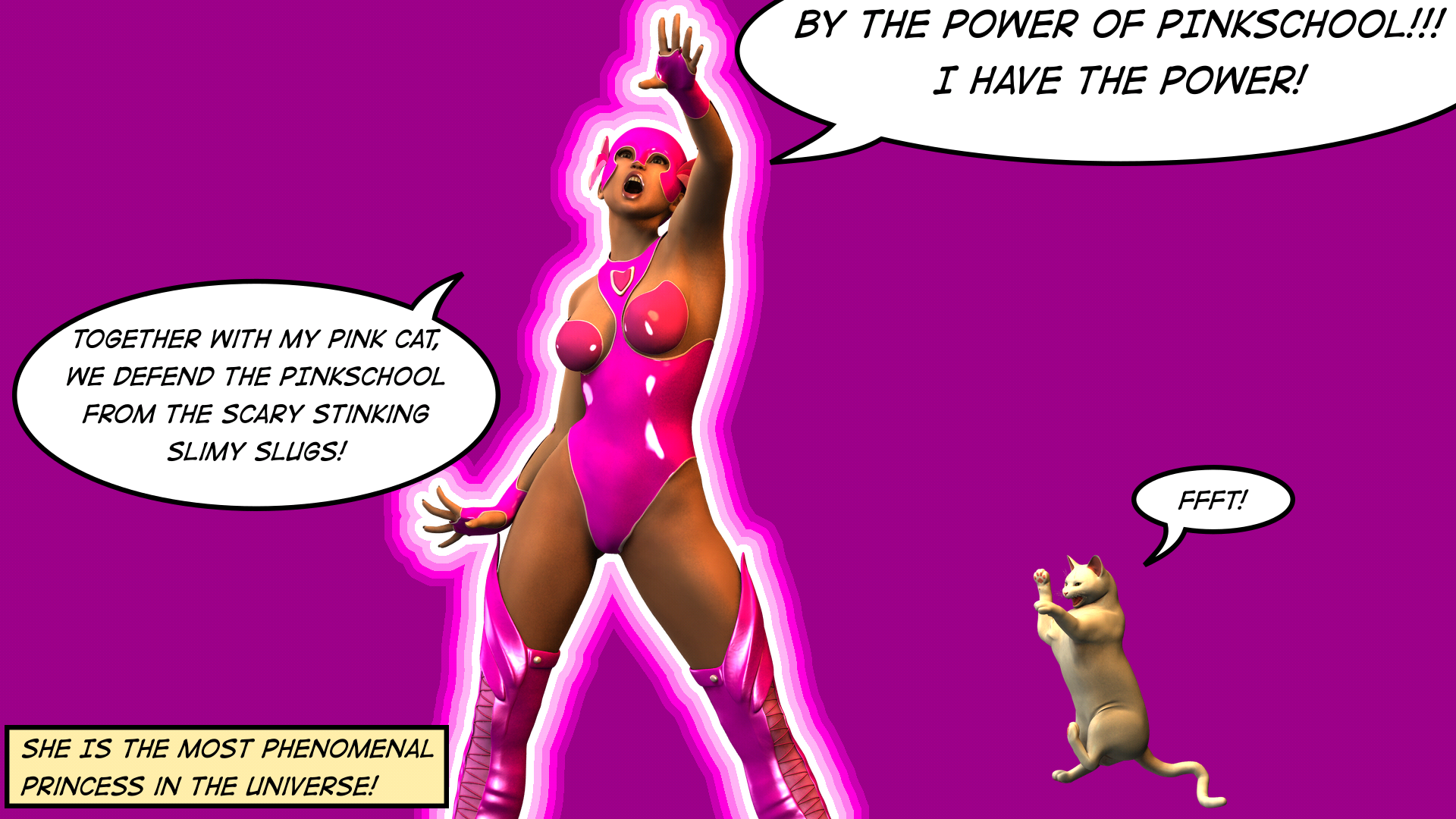 Phenomenally powerful princess Pink vs the scary stinking slimy slugs